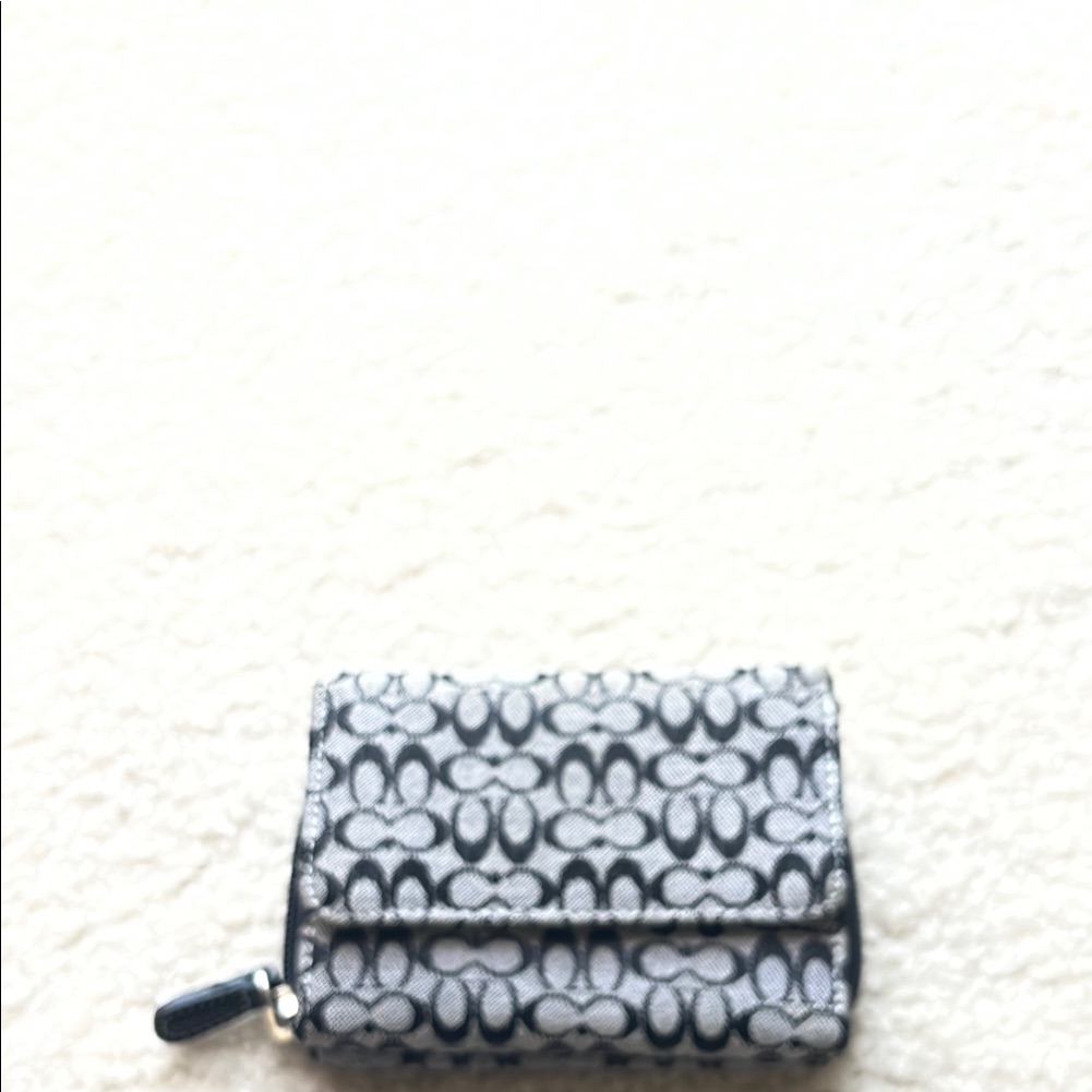 Coach Monogram Wallet - Black And White